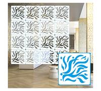 Hanging Solid Board Screen Panels Thin, Wood Plastic Hanging Room Divider Panels White 29x29cm Or 39x39cm Pack Of 3 To 50 Pieces(White-39x39cm,20pcs)