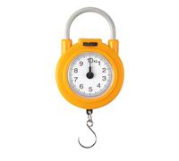 Hanging Spring Scale, 22lb Luggage Scale with Hook for Kitchen (Yellow) | Handheld Hanging Weight Scale Portable Fish Weighing Scale Luggage Weight Scale for Suitcases, Travel, Fishing & Outdoor