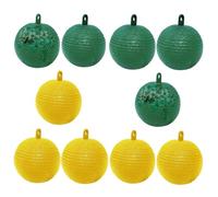 Hanging Sticky Fruit Fly Trap Balls, Multifunctional Bug Mosquito Catcher,Armyworm Ball,Indoor Outdoor Fruit Fly Mosquito Insect Killer,for Garden Kitchen Yard Household Use,10pcs(Green-Yellow)