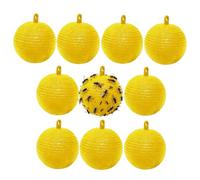 Hanging Sticky Fruit Fly Trap Balls, Multifunctional Bug Mosquito Catcher,Armyworm Ball,Indoor Outdoor Fruit Fly Mosquito Insect Killer,for Garden Kitchen Yard Household Use,10pcs(Yellow)