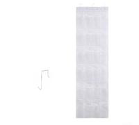 Hanging Storage Bag, Foldable Multi-Layered with Pockets Rear Door, Multi-Functional Wall-Mounted Shoe Organiser Miscellaneous Items(24 grid White)