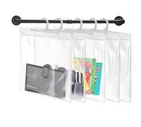 Hanging Storage Bags 24 Pack, Large Hook 10 x 12.5-inch Clear Plastic Bags for Classroom, Library and Pharmacy Use