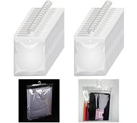 Hanging Storage Bags with Hanger,13" X11" Large Hook Hang-Up Clear Plastic Bags,Book Pouch School Supply Kit Classroom Organization for Classroom Library School Supplies Home Pharmacy Use (30)