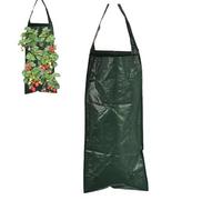 Hanging Strawberry Planter, 1Pack Breathable Felt Grow Bags with 8 Side Pockets & Reinforced Handles, Upside-Down Patio Garden Container for Tomato, Vegetable, Flower, Outdoor Indoor Planting