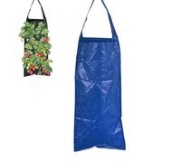Hanging Strawberry Planter, 1Pack Breathable Felt Grow Bags with 8 Side Pockets & Reinforced Handles, Upside-Down Patio Garden Container for Tomato, Vegetable, Flower, Outdoor Indoor Planting