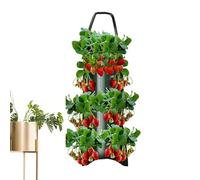 Hanging Strawberry Planter - Upside Down Tomato Planteres - Portable Hanging Grow Bags - Vertical Wall Planteres For Fence Outdoor - Breathable Root Pouch For Carrot Onion Tomato Potato Roses