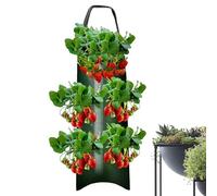 Hanging Strawberry Planter - Upside Down Tomato Planteres - Portable Hanging Grow Bags - Vertical Wall Planteres For Fence Outdoor - Breathable Root Pouch For Carrot Onion Tomato Potato Roses