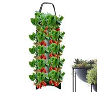Hanging Strawberry Planter - Upside Down Tomato Planteres - Portable Hanging Grow Bags - Vertical Wall Planteres For Fence Outdoor - Breathable Root Pouch For Carrot Onion Tomato Potato Roses