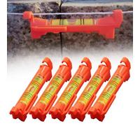Hanging String Line Level Set of 5, Mini Horizontal Bubble Measuring Spirit Levels with Molded Hooks for Builders Line, Precision Layout