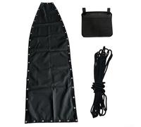 Hanging Swing Chair Replacement Seat Cover Black Weather Resistant Outdoor Indoor Relaxation Base With Ropes 64x197x23CM(1pc with pockets)