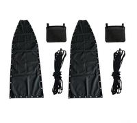 Hanging Swing Chair Replacement Spare Cloth, Replacement Reinforced Mesh and Rope Set for Hanging Lounge Chair Chaise Lounger (2pcs with pockets)