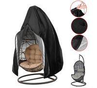Hanging Swing Egg Chair Cover Garden Outdoor Rain Sun Waterproof Black