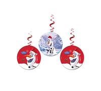 Hanging Swirl Disney Frozen Olaf Christmas Decorations, Pack of 3