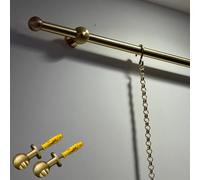 Hanging Systems,Gallery Picture Rail Hanging System Brass with Bracket, Wall Artwork Picture Molding Hangers Track Kit, Home Museum Photos Suspension Display Pole(2.3m/90.6in/7.5ft)
