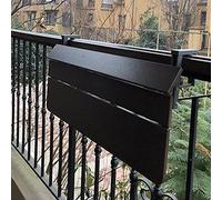 Hanging table, balcony railing hanging table, railing window hanging desk, foldable, multifunctional long shelf with adjustable height (size: 120 x 37 cm)