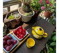 Hanging table, foldable wooden side table for the balcony, adjustable hanging bar desk for outdoor use, foldable patio bracket, patio garden shelf, brown (Size: