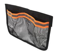 Hanging Table Tennis Racket Storage Bag with Straps and Divider Pockets | Oxford Cloth, 25x18cm Size, Black Finish, Quick Access, Moisture Protection, for Balls and Paddles