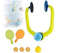 Hanging Table Tennis Trainer Portable Set, Door Game for Kids with Racket and 3 Balls, Doorway Pin Adjustable Hanging Table Tennis Trainer