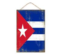 Hanging Table Wall Decor Wood Sign Cuba Gallery Wall Decor for Front Door Inspirational Cute Established Wood Sign State Map Sailor Sailing Wood Home Sign Gift Shelf 8x12in