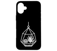 Hanging Terrarium Succulent Minimal Garden Lover Design Case for iPhone 16 Plus