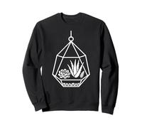 Hanging Terrarium Succulent Minimal Garden Lover Design Sweatshirt