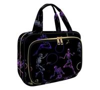 Hanging Toiletry Bag for Women, Dance Skeleton Circle Travel Makeup Bag Organizer Cosmetic Make up Toiletries Bag for Travel Essentials Accessories