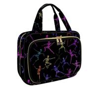 Hanging Toiletry Bag for Women, Dance Skeletons Travel Makeup Bag Organizer Cosmetic Make up Toiletries Bag for Travel Essentials Accessories