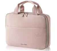 Hanging Toiletry Bag for Women,Large Capacity Waterproof Travel Cosmetic & Makeup Organizer Wash Bag with Hook,Travel & Holiday Essentials for Full Size Toiletries,Gym,Business Trip Essentials (Pink)