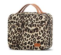 Hanging Toiletry Bag Large Travel Toiletry Bag Hanging Cosmetic Bag Makeup Organiser with 4 Compartments and 1 Sturdy Hook for Women, leopard, Fashion