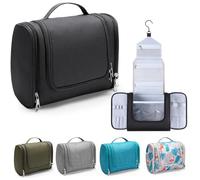 Hanging Toiletry Bag, Large Waterproof Toiletry Bag for Men and Women, Practical Toiletry Bag for the Whole Family, Black, modern