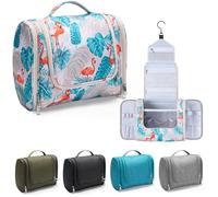 Hanging Toiletry Bag, Large Waterproof Toiletry Bag for Men and Women, Practical Toiletry Bag for the Whole Family, flamingo, modern