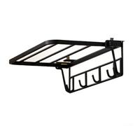 Hanging Towel Rail for Heating Radiator, Compact Iron Storage Rack for Towels and Bathrobes, Easy Attachment Without Screws (Black)