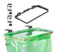 Hanging Trash Bag Holder,Stainless Steel Bin Bag Rack,Under Sink Bag Holder, Kitchen Waste Can,Wall Mounted Rubbish Bag Hanger for Kitchen Cupboard Cabinets Waste Bag Holder Shelf 11.8 * 5.9"