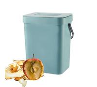 Hanging Trash Can - Compost Bin with Lid | Portable Food Waste Pail, Small Rubbish Container, Large Capacity Durable Modern Mountable Bin for Kitchen & Under Sink