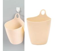 Hanging Trash Can Multifunctional Space Saving Plastic Storage Bucket for Desktop Dormitories Organizer Pen Holder Eco Friendly PP Sturdy Durable Reusable Easy to Clean
