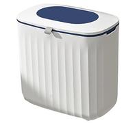 Hanging Trash Can with Lid for Kitchen Cabinet Door & Under Sink Dark Blue Cost Bin Space Saving Mountable Garba Can Eco Friendly Design for Easy Waste ment