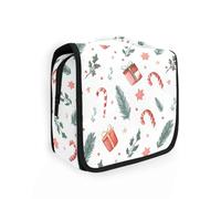 Hanging Travel Toiletry Bag Candy Cane Gift Box Pattern Kit Makeup Case Cosmetics Organizer for Men Women