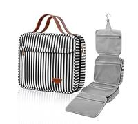 Hanging Travel Toiletry Bag,Large Cosmetic Toiletry Organizer with Hook | Four-in-one multi-compartment design, large capacity, waterproof PVC material, smooth double zippers, built-in hooks.
