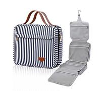 Hanging Travel Toiletry Bag,Large Cosmetic Toiletry Organizer with Hook | Four-in-one multi-compartment design, large capacity, waterproof PVC material, smooth double zippers, built-in hooks.