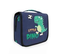Hanging Travel Toiletry Bag Little Dino Soccer Cute for Women Men Girls, Dinosaur Animal Waterproof Makeup Cosmetic Wash Organizer Bag for Travel Essentials