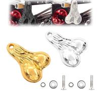 Hanging Truck Balls Nuts, Simulation RC Car Decorative BumperOrnaments,Zinc Alloy Bumper Balls Bull Nuts for 1/10,1/8 Scale RC Trucks & Cars,Realistic Durable (Silver+Gold)
