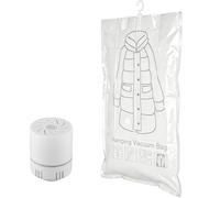 Hanging Vacuum Storage Bag, 43.3 x 27.6 inch Hanging Vacuum Sealer Storage Space Saver Bags,With Electric Pump, Reusable Space Saver Bags, for Suits, Dress, Jackets