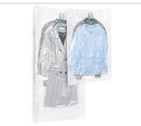 Hanging Vacuum Storage Bags, QH7 2PCS Hanging Storage Bags with Clear Design, Space-saving Vacuum Bags for Clothes Reusable Closet Organizer for Suits, Dresses, Coats