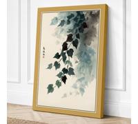 Hanging Vine Japandi Canvas Wall Art Print 36x24 Inch