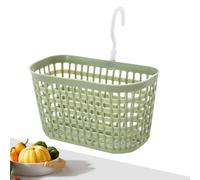 Hanging Wall Basket - Breathable Mesh Organizer with 360 Degree Rotation Hook | Multi-Purpose Hollow Design Fruit Basket Organiser Tray, Bathroom Organizer Home Supplies