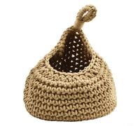 Hanging Wall Baskets, Kitchen Fruit Storage Organiser, Hand Woven Wall Mounted Vegetable And Fruit Basket,Handmade And Green Activity(F（W30 X H26 X35cm）)
