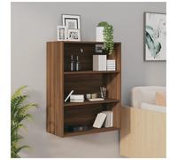 Hanging Wall Cabinet Brown Oak 69.5x32.5x90 cm Engineered Wood StorageModernSlim
