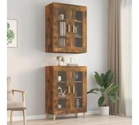 vidaXL Hanging Wall Cabinet Smoked Oak 69.5x34x90 cm