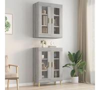 Vidaxl Hanging Wall Cabinet Grey Sonoma 69.5X34X90 Cm