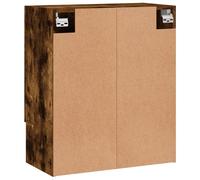 (smoked oak) vidaXL Wall Cabinet Storage Cabinet Display Cabinet White Engineered Wood